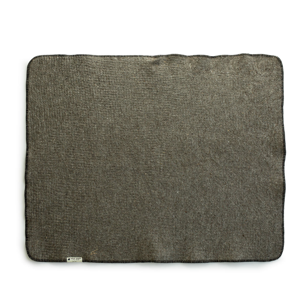 Wool Dog Mat - Black & White