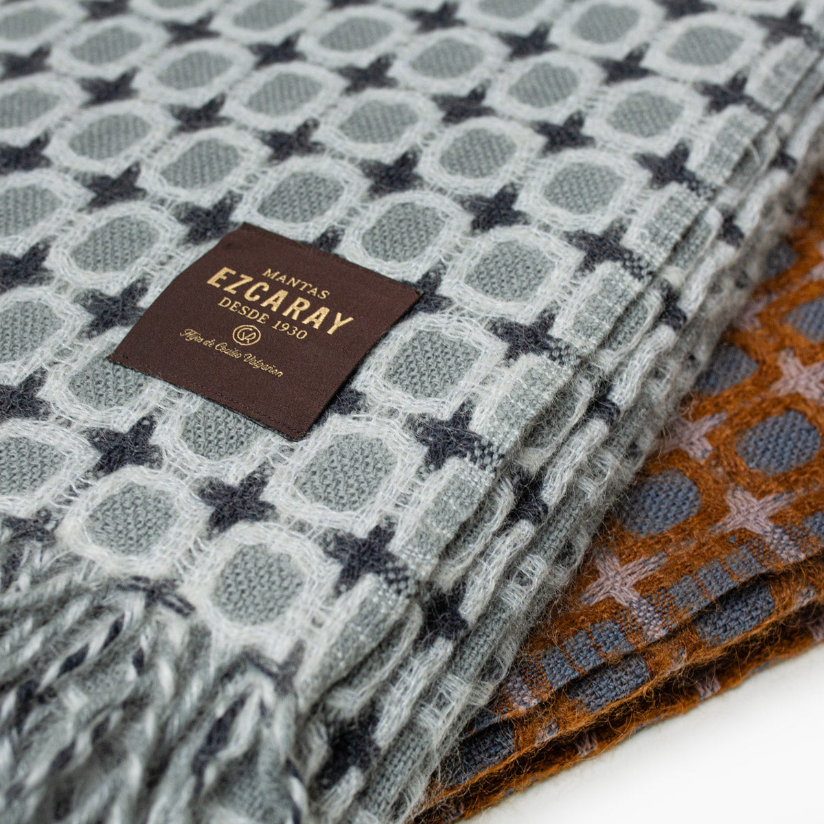 Picasso Mohair Throw - Blue Ripples