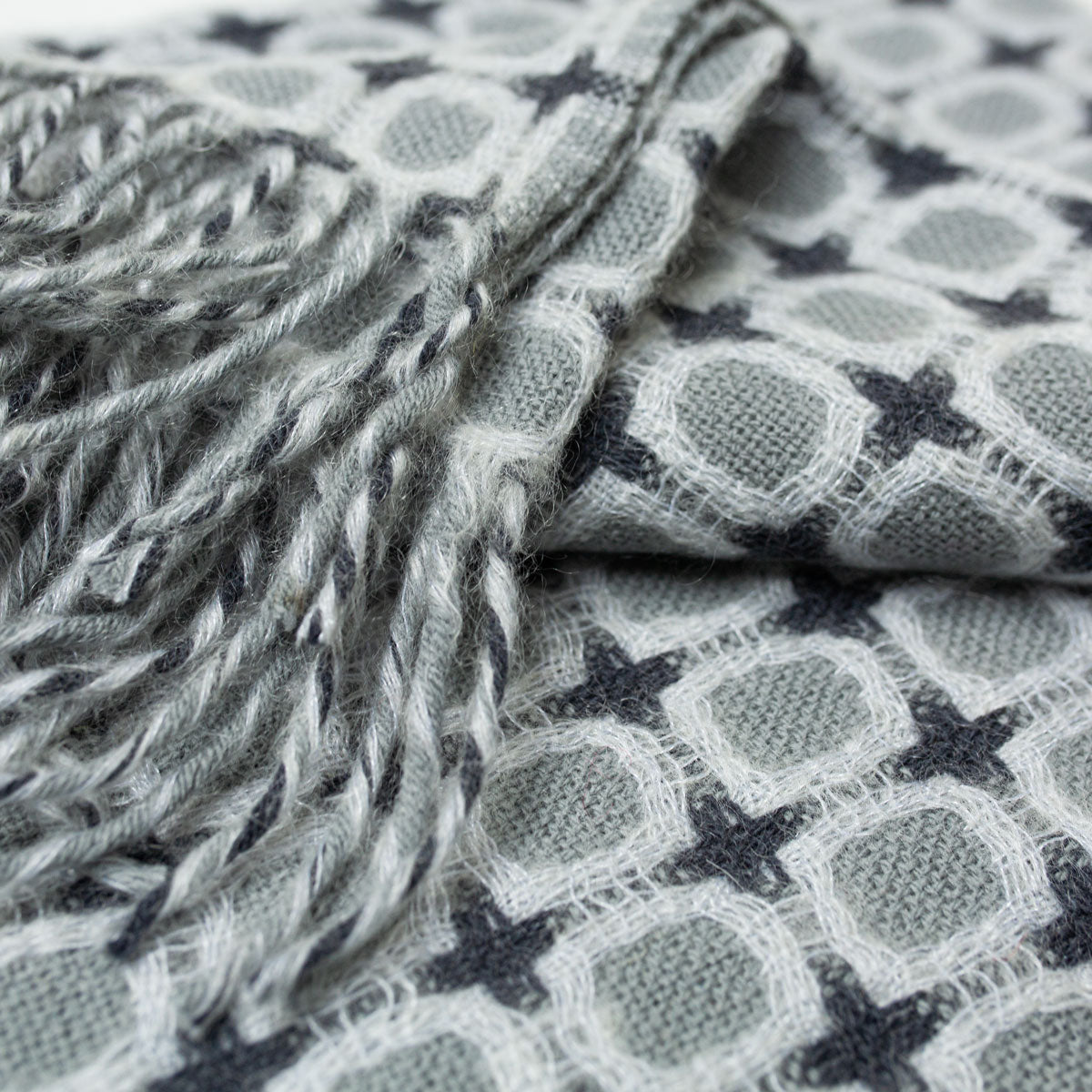 Picasso Mohair Throw - Blue Ripples