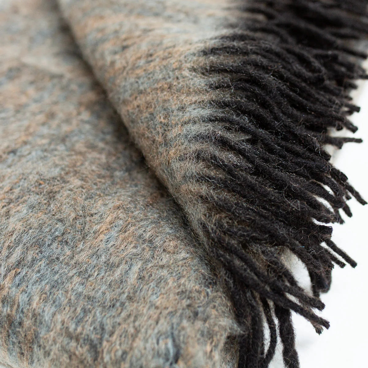 Diana Mohair Throw - Dark Heather