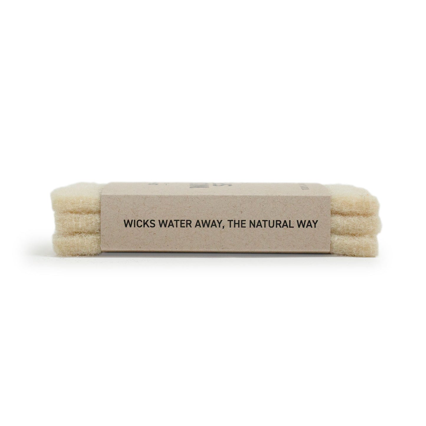 wool sponge, side, cream wool, wicks water away the natural way