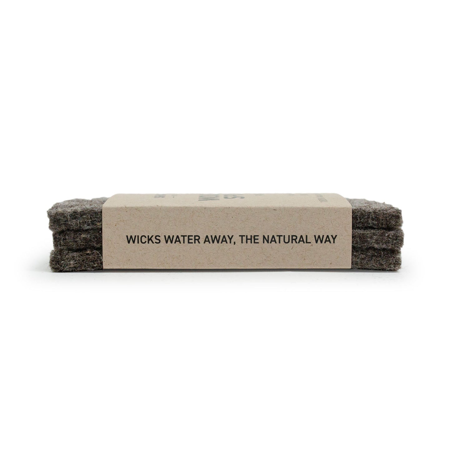 wool dish sponges, 3-pack, natural grey, side, wicks water away the natural way