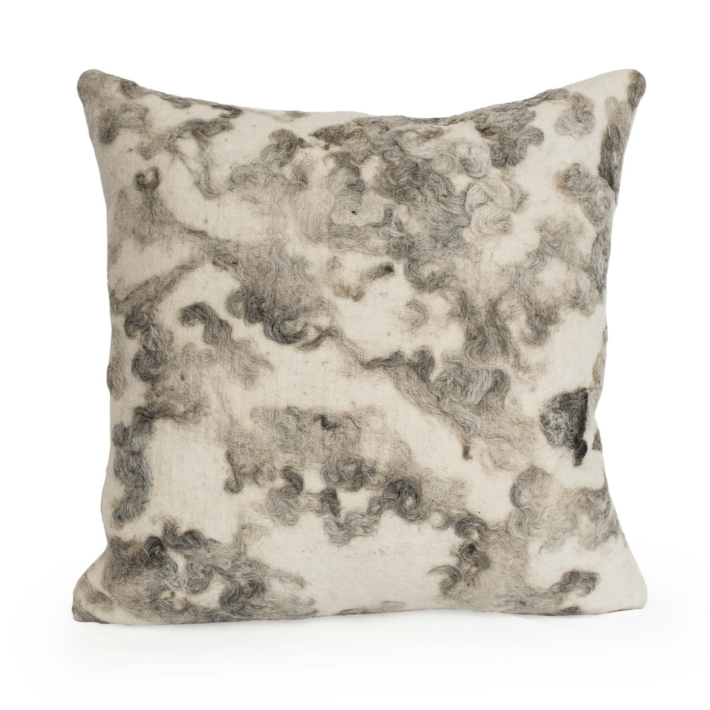 Grey Gotland Pillow - Felted Wool