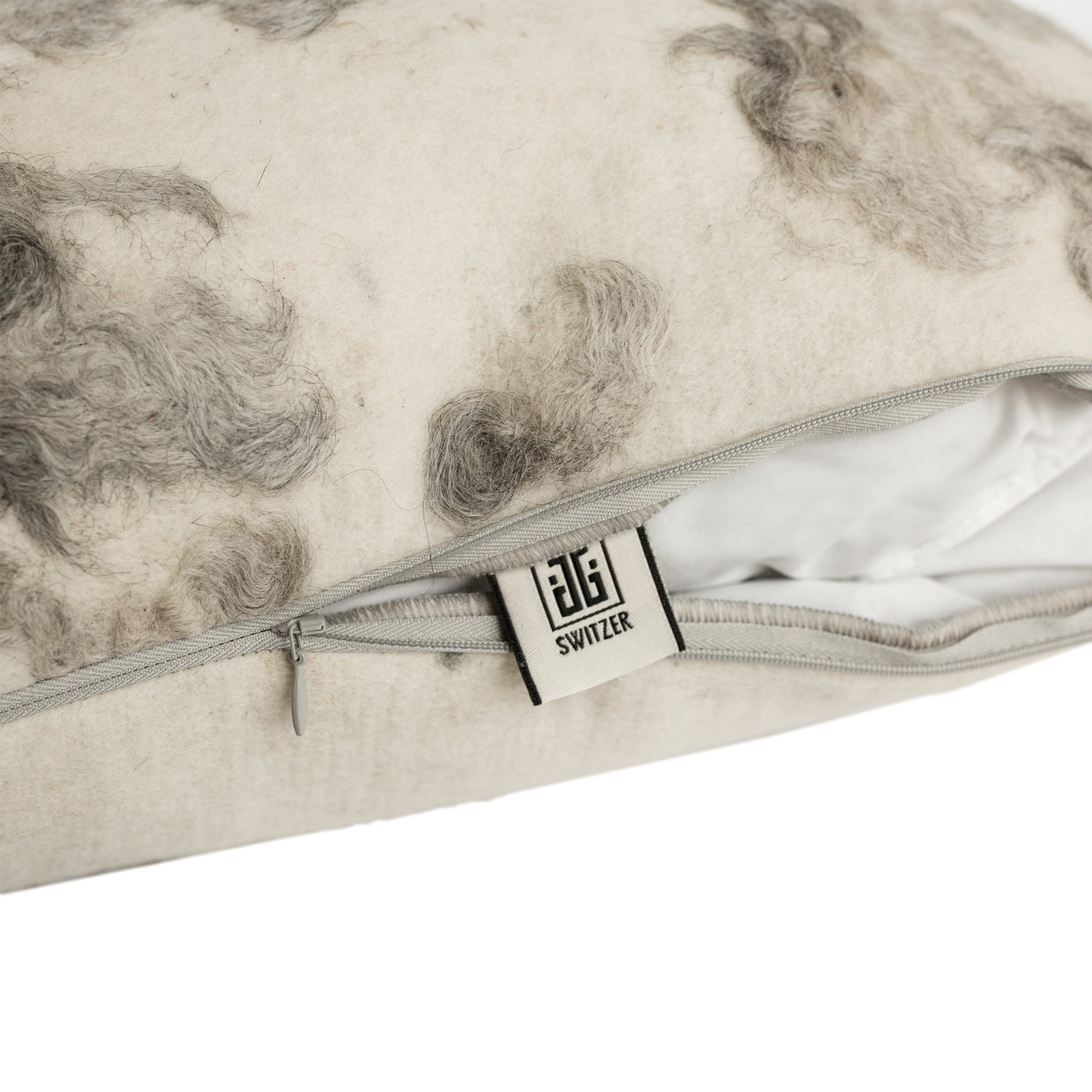 Grey Gotland Pillow - Felted Wool