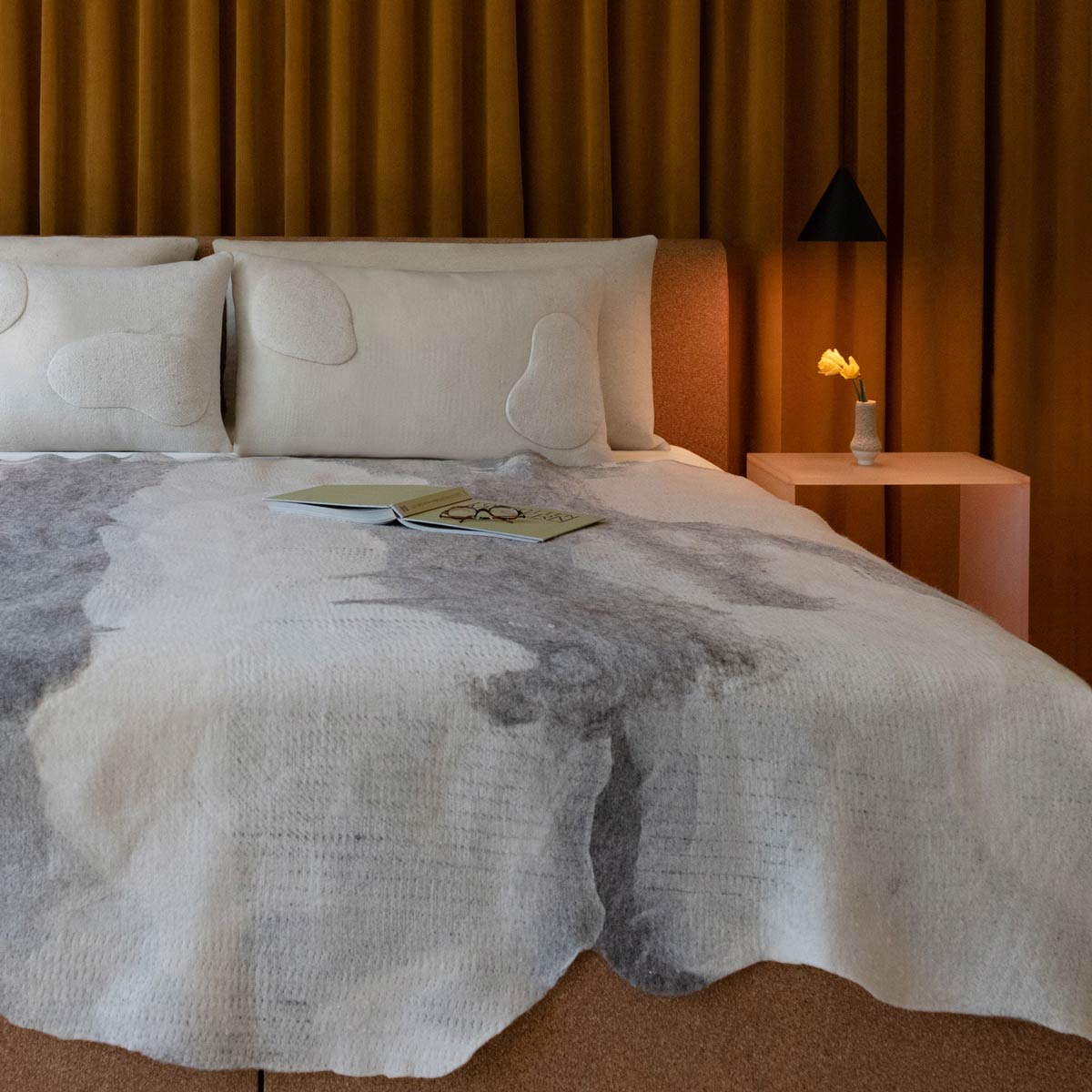 Shetland Cloud Throw - Felted Wool - Reversible