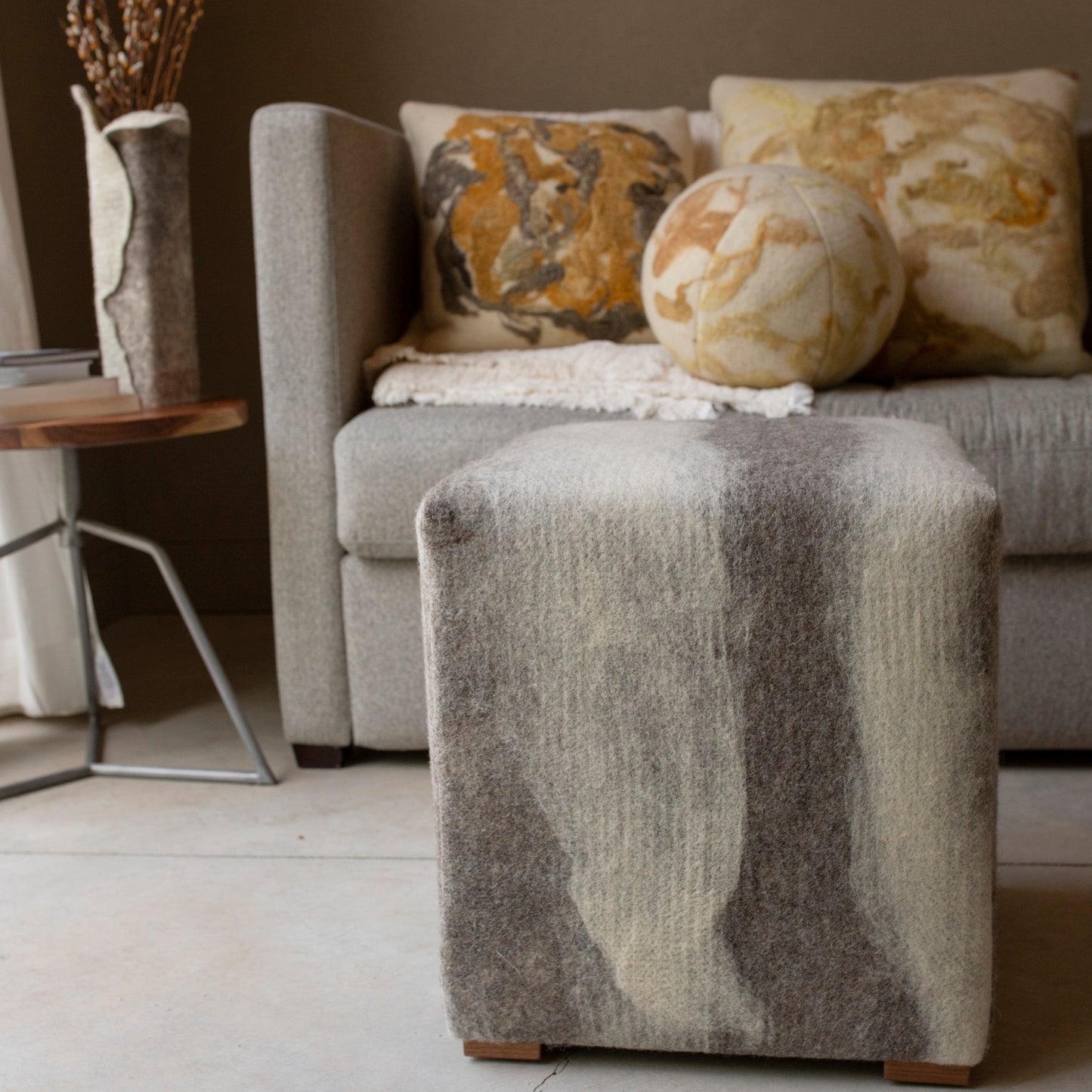 Shetland Cloud Sheep Cube - Felted Wool