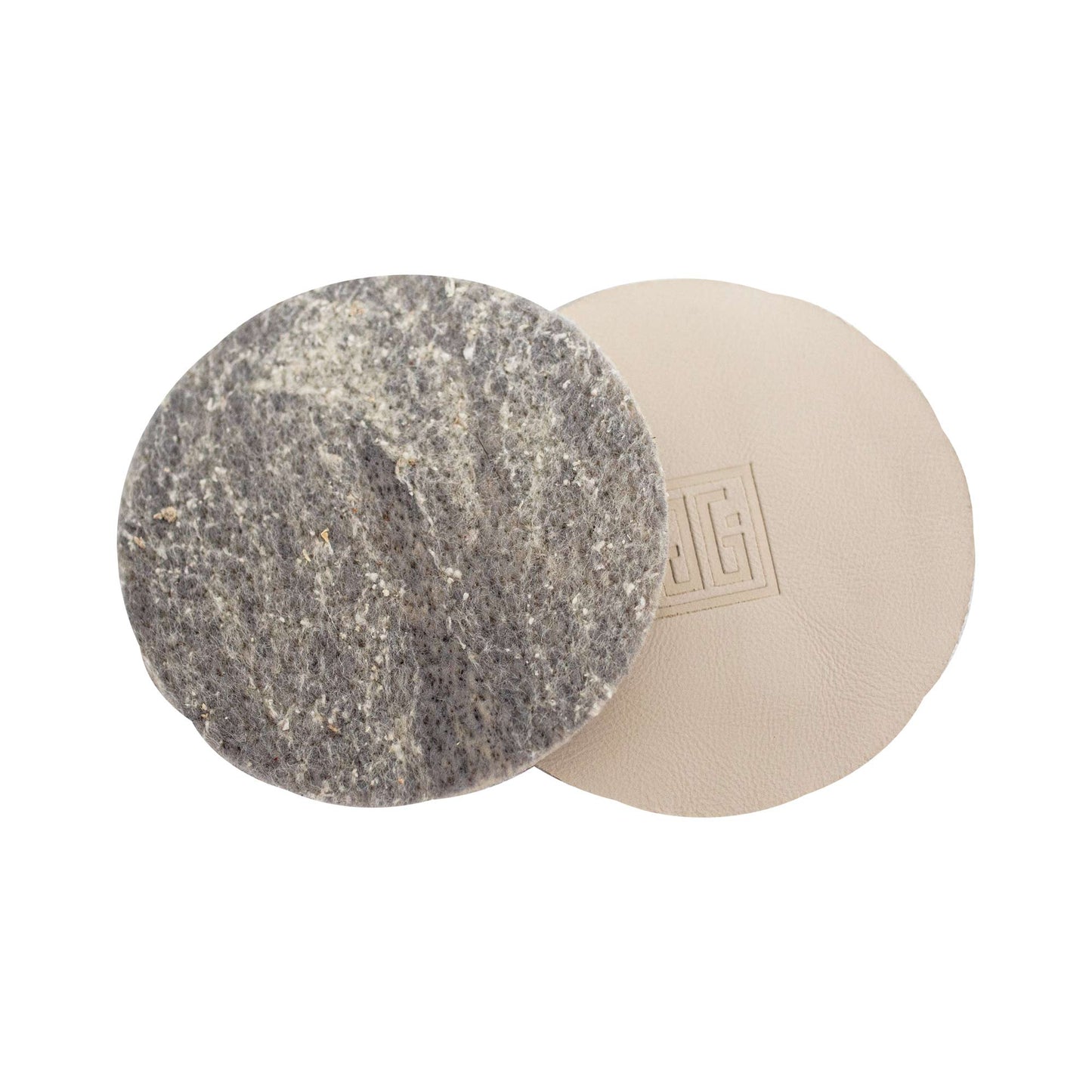 Wool & Leather Coasters - Marbleized