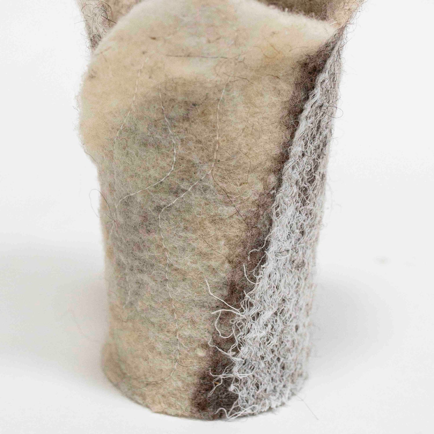 Grey Wool Flower Vase