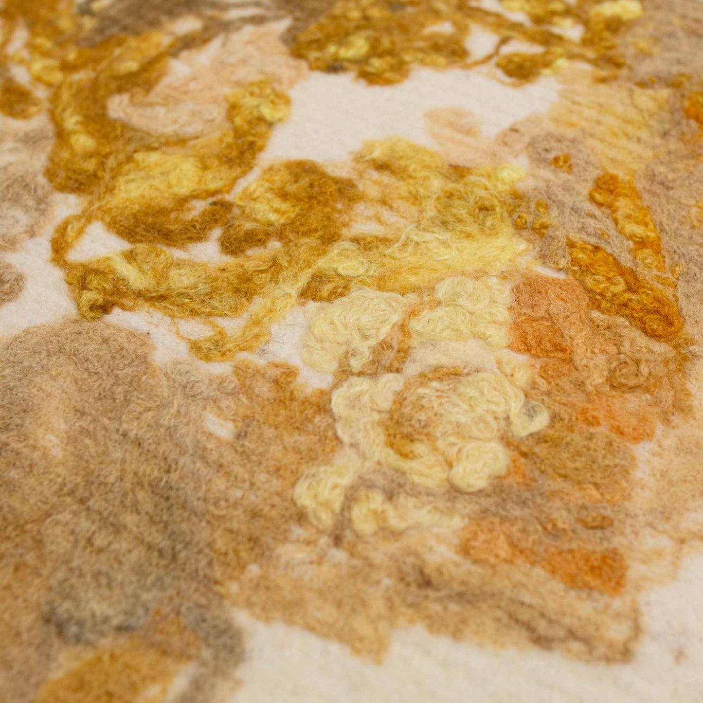 Botanical Snowball - Felted Wool - Turmeric Yellow