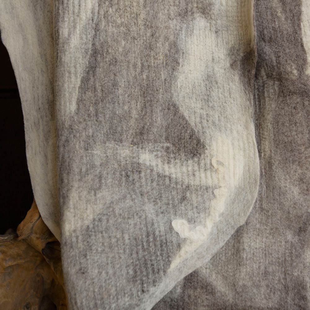 Shetland Cloud Throw - Felted Wool - Reversible