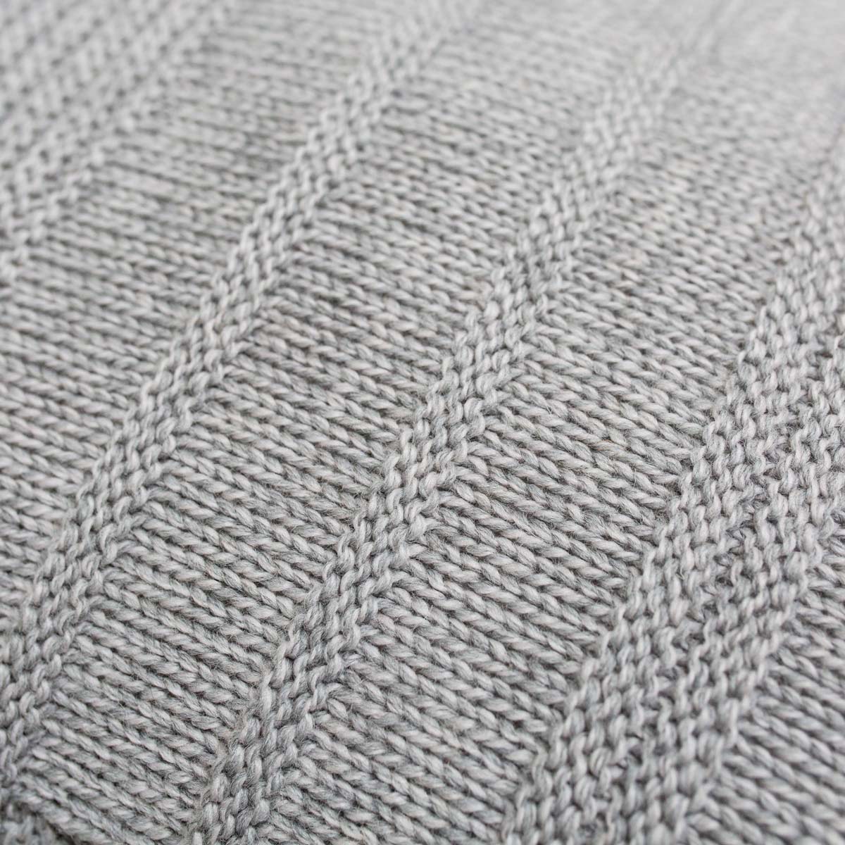 Grey knit online pillow