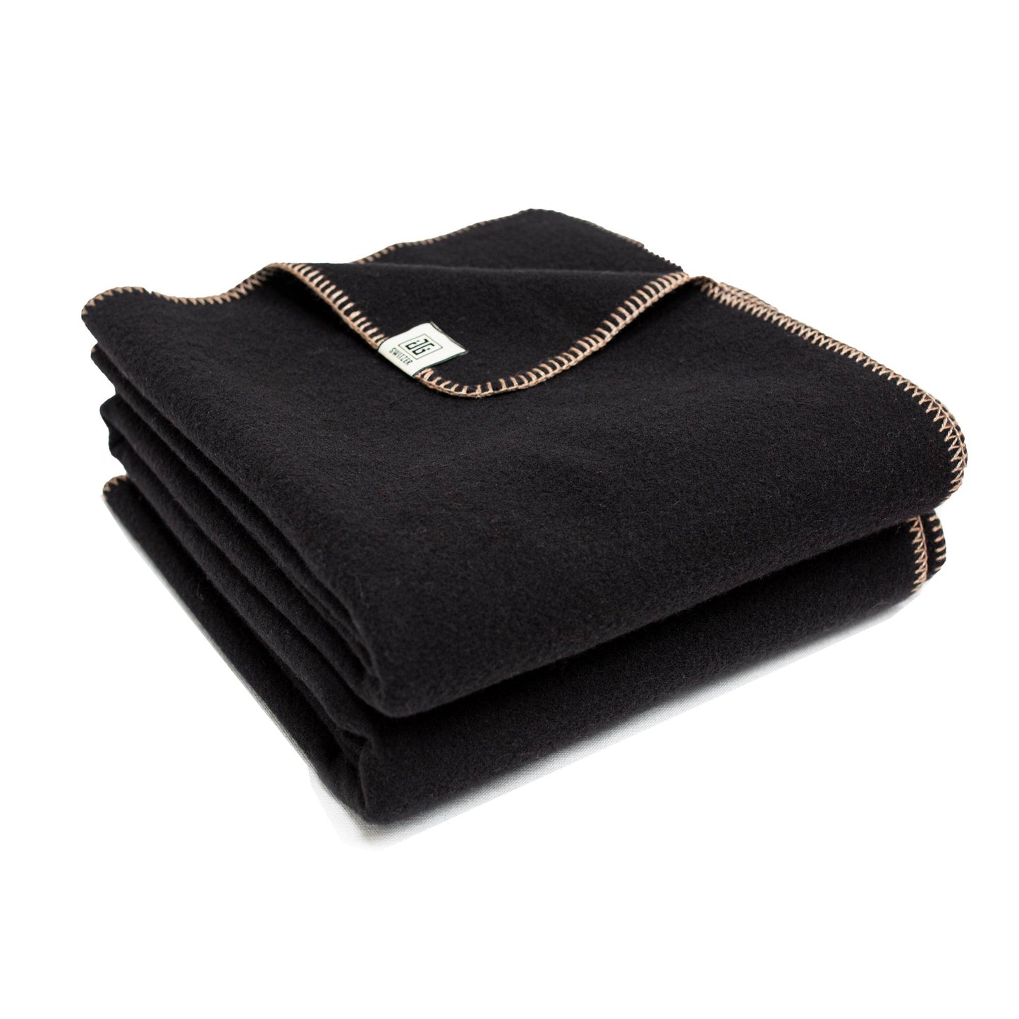 Black Merino Wool Throw