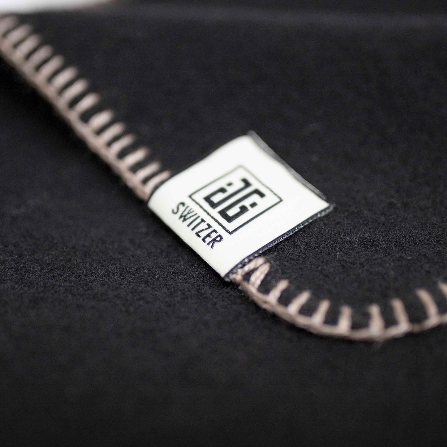 Black Merino Wool Throw
