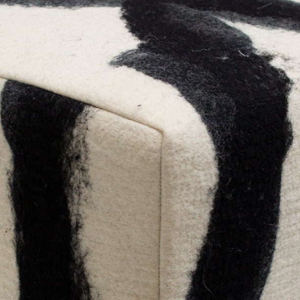 Black & White Sheep Cube - Felted Wool