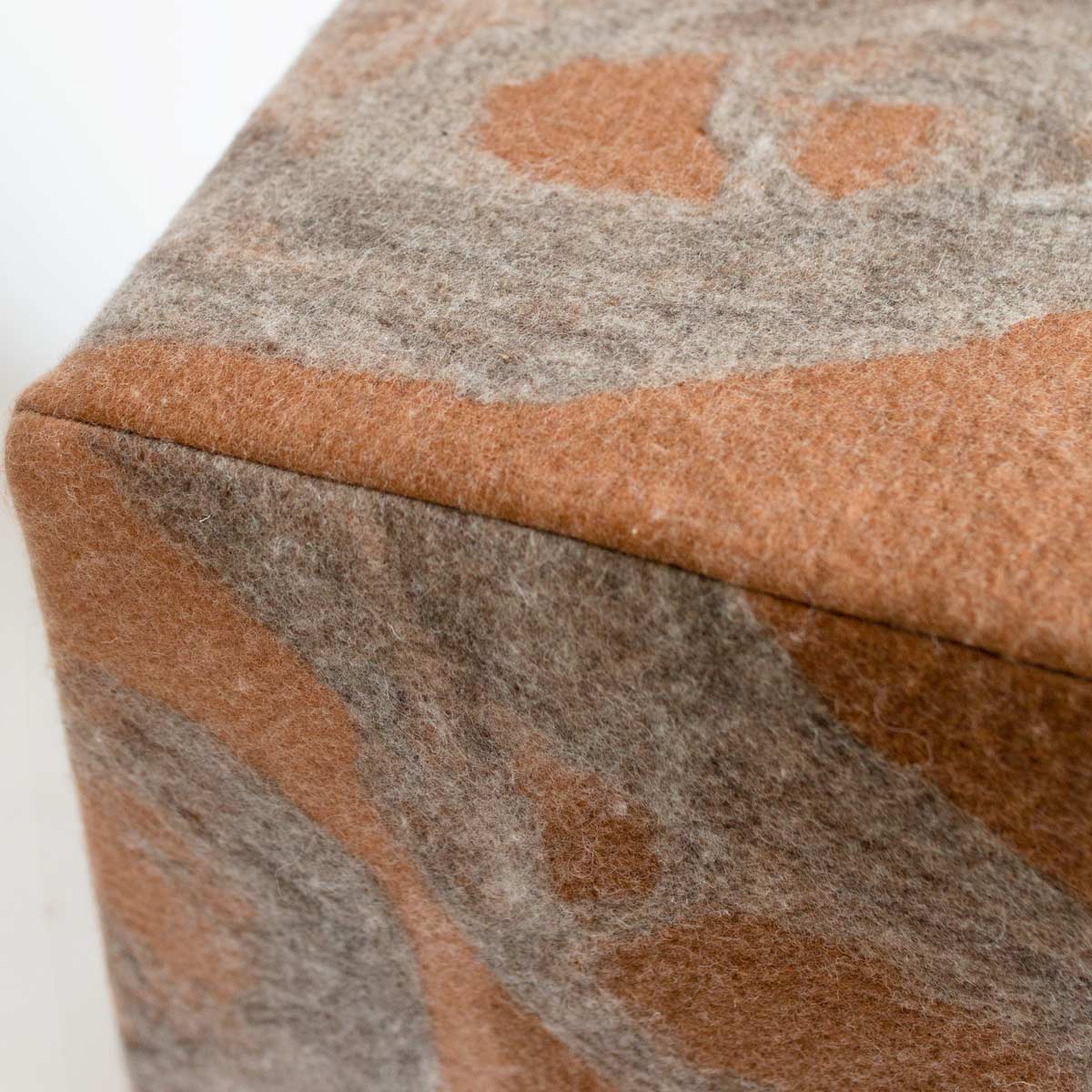 Sheep Cube in Redwood - Felted Wool