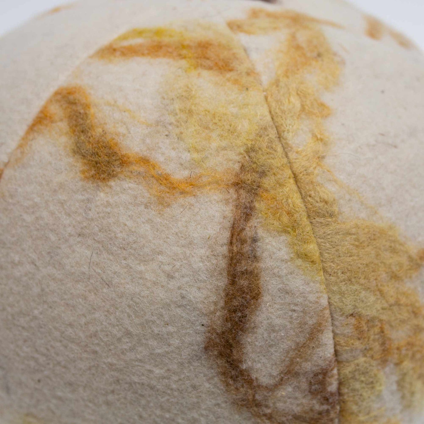 Botanical Snowball - Felted Wool - Turmeric Yellow