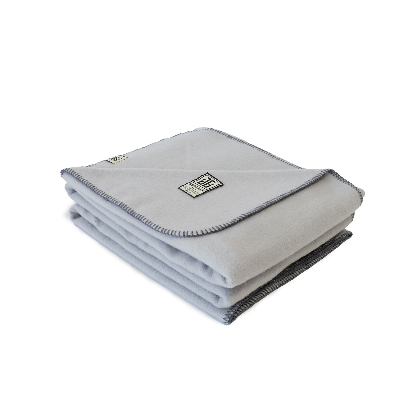 The Portia Throw - Lambswool - Blue Grey