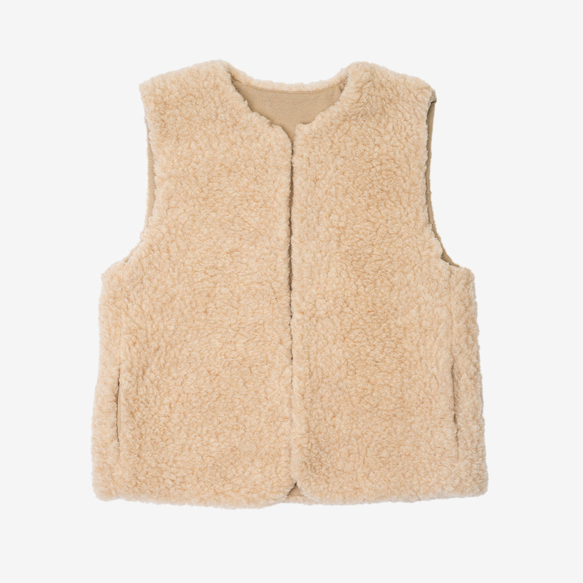 Woven Wool Vest - Beige