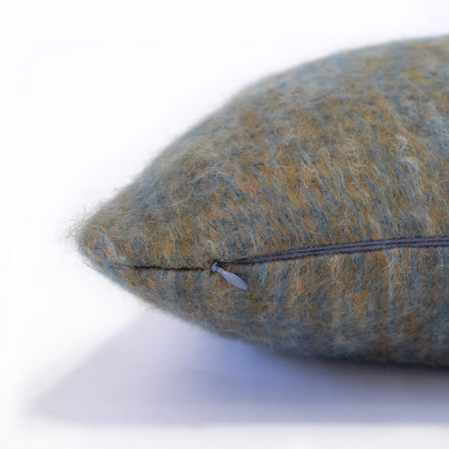 Spanish Mohair Pillow - Turquoise & Gold