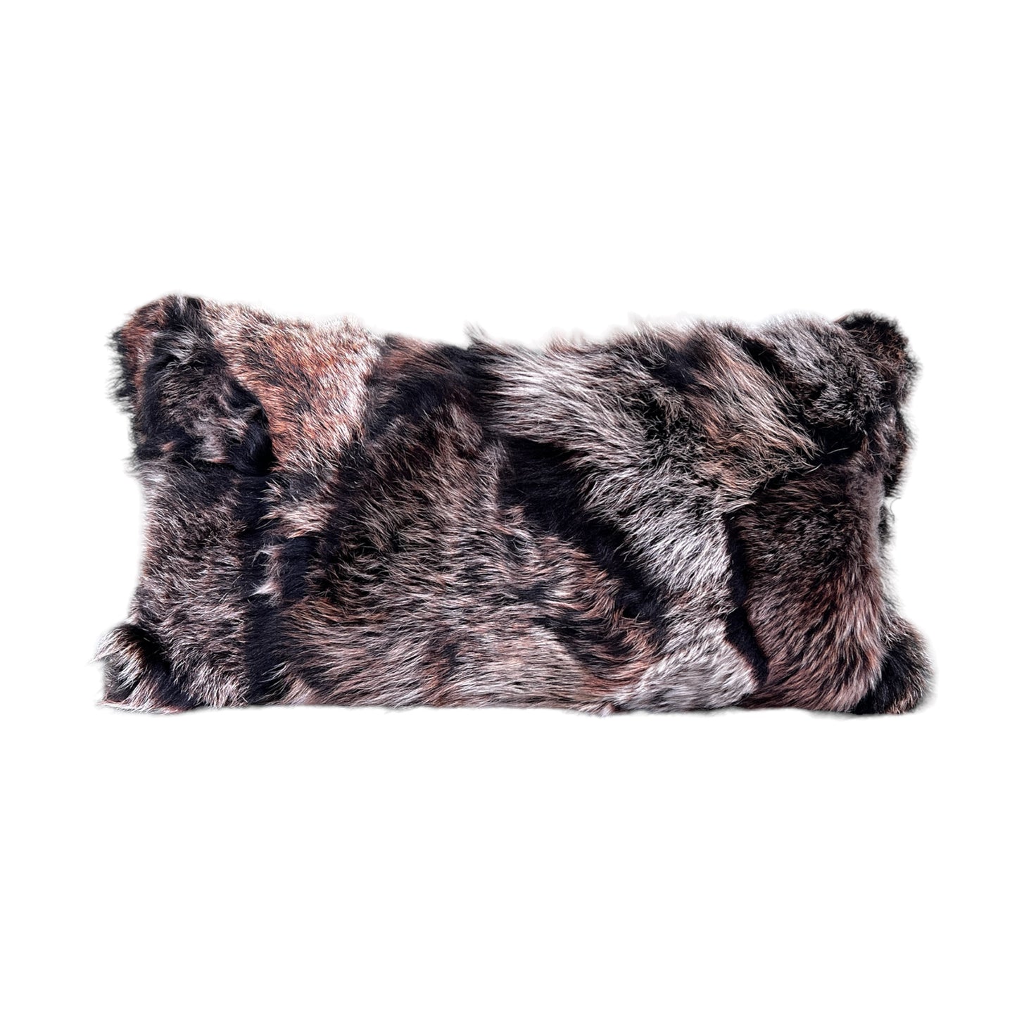 Toscana Fur Lumbar Pillow - Truffle