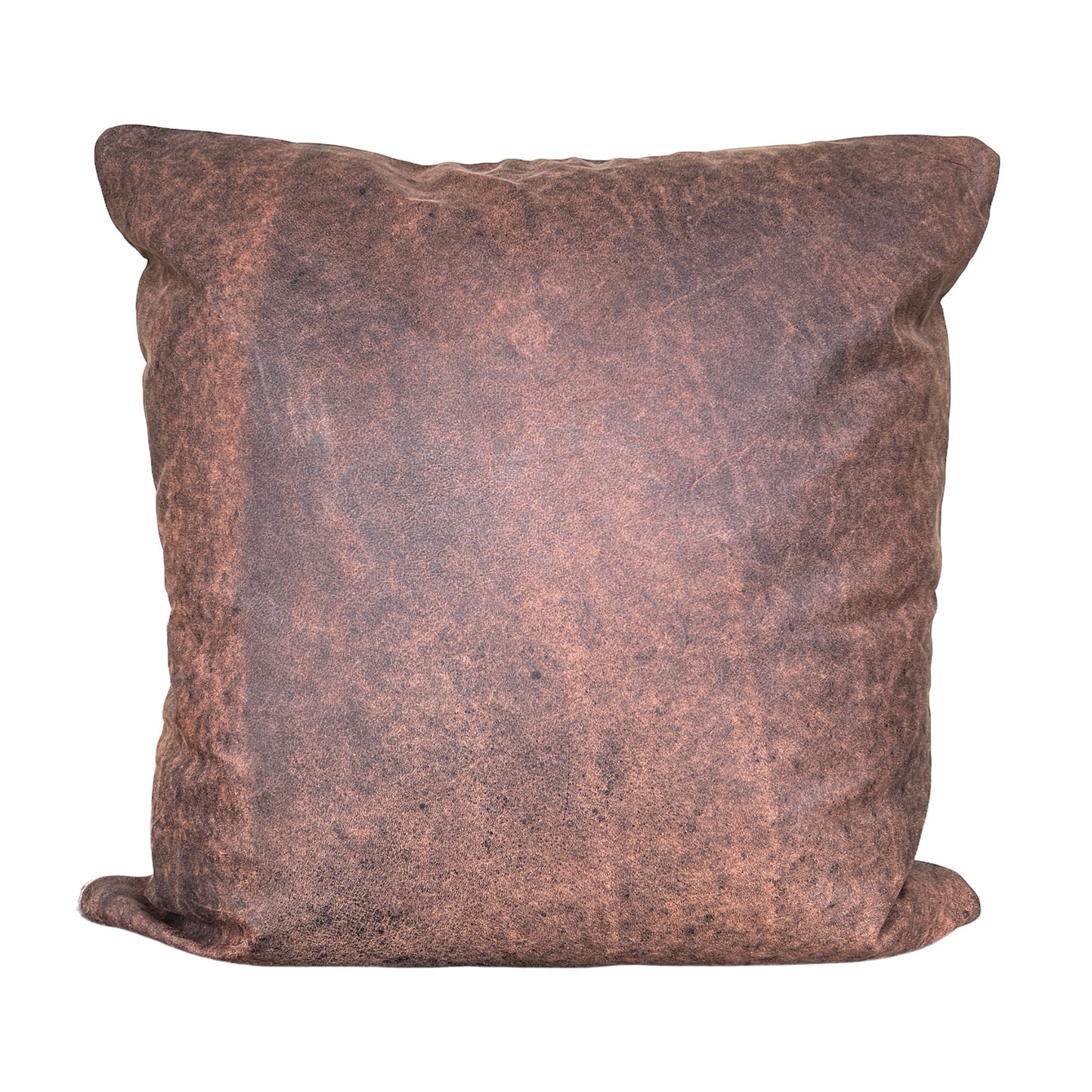 Hand-Painted Wool Stag Pillow with Leather Backing - 24"x24" (Sample Sale)