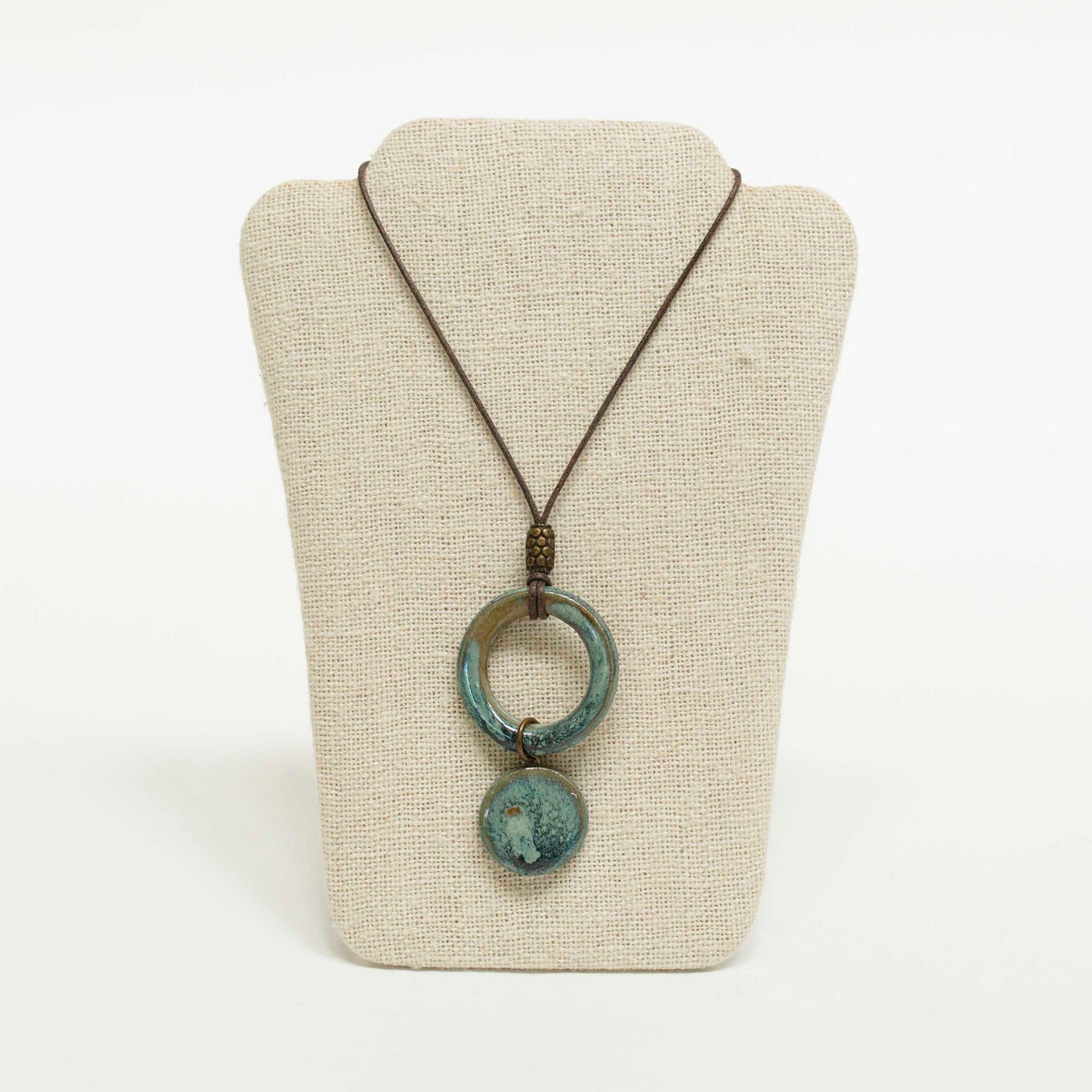 Spark Ceramic Pendant Necklace - Turquoise