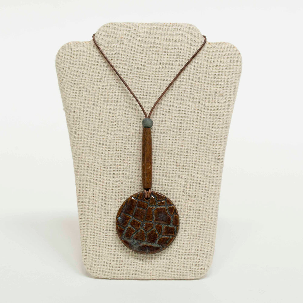 Spark Ceramic Pendant Necklace - Copper