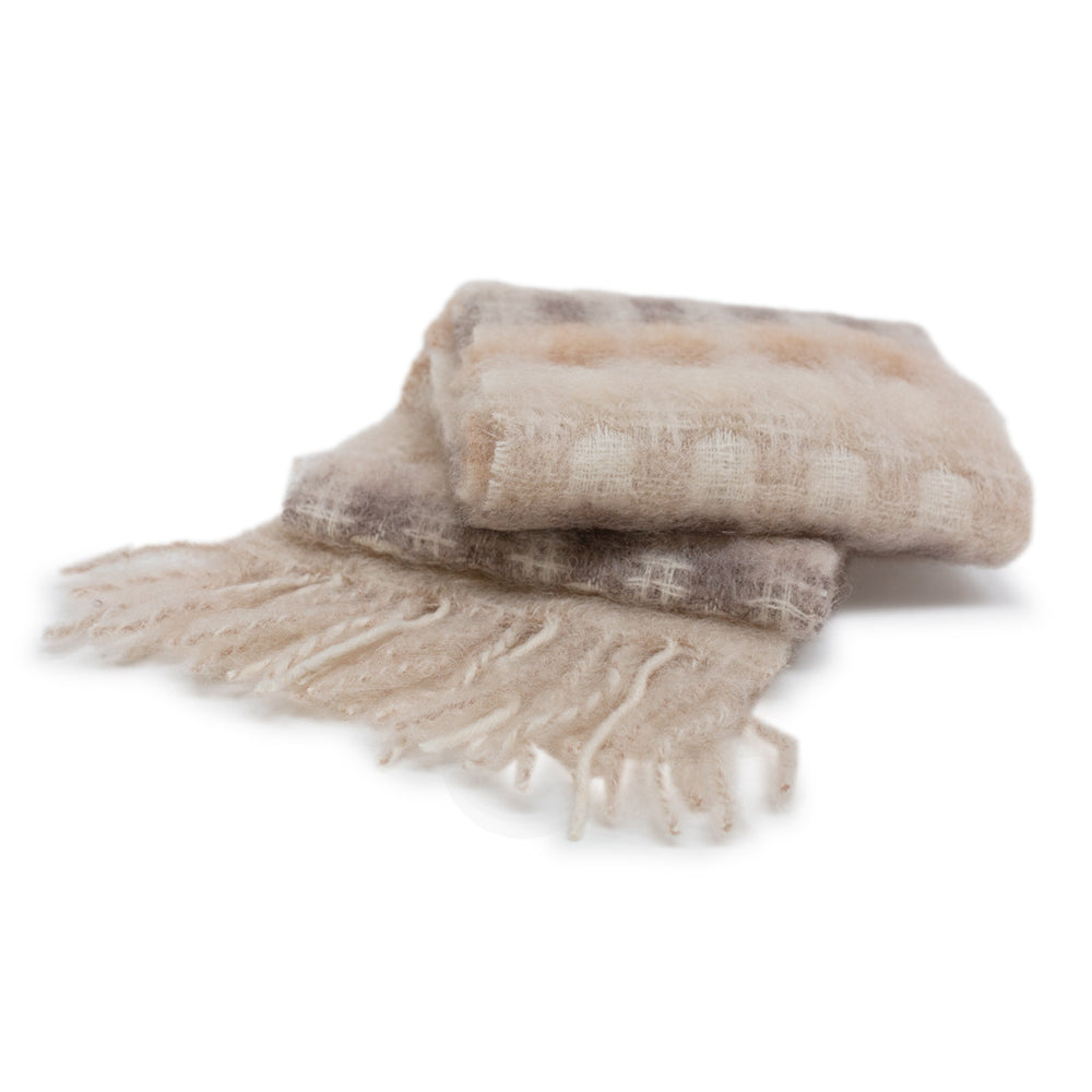 
                      
                        Mia Mohair Scarf - Taupe & Cream
                      
                    