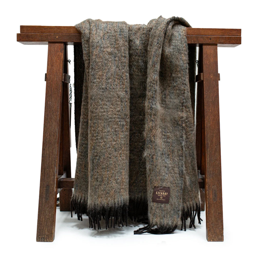 
                      
                        Spanish Mohair Diana Throw in Dark Heather
                      
                    