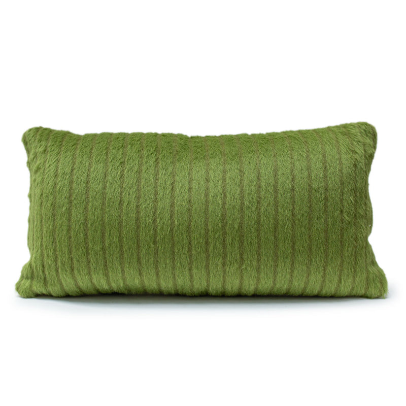 Woodlands Wool Pillow with Prima Alpaca Back in Solid Lime
