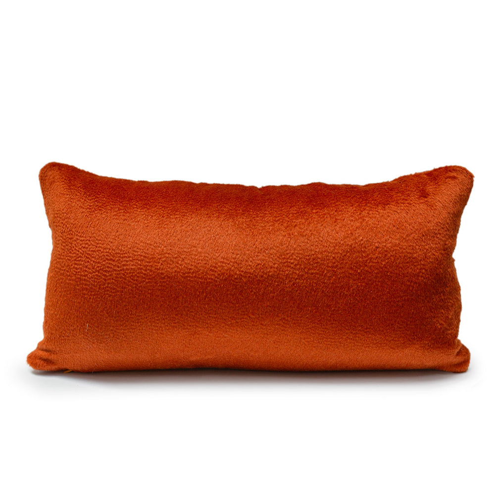 
                      
                        Blood Orange Wool Pillow with Prima Alpaca Back in Italian Clay
                      
                    