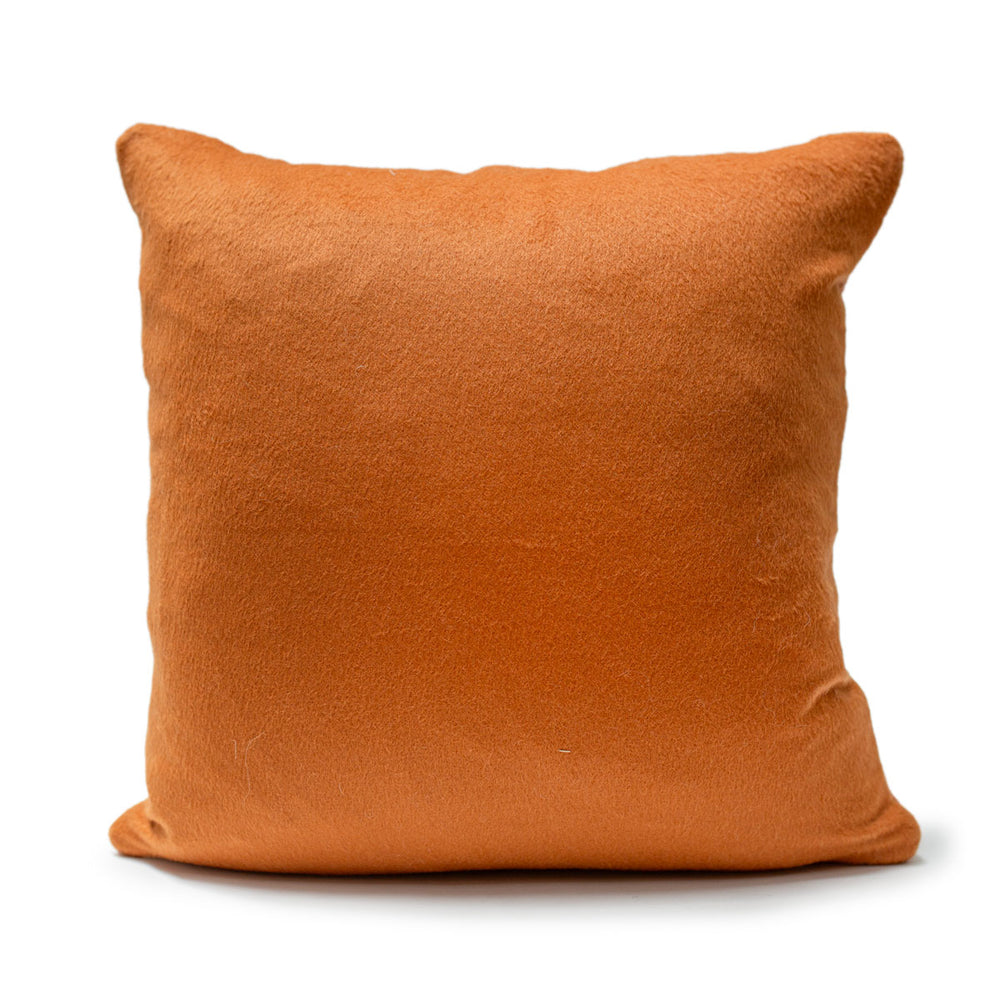 
                      
                        Blood Orange Wool Pillow with Prima Alpaca Back in Italian Clay
                      
                    