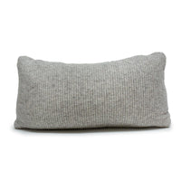 Grey Ribbon Wool Pillow with Prima Alpaca Back in Casa Pebble