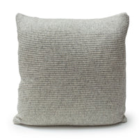 Grey Ribbon Wool Pillow with Prima Alpaca Back in Casa Pebble