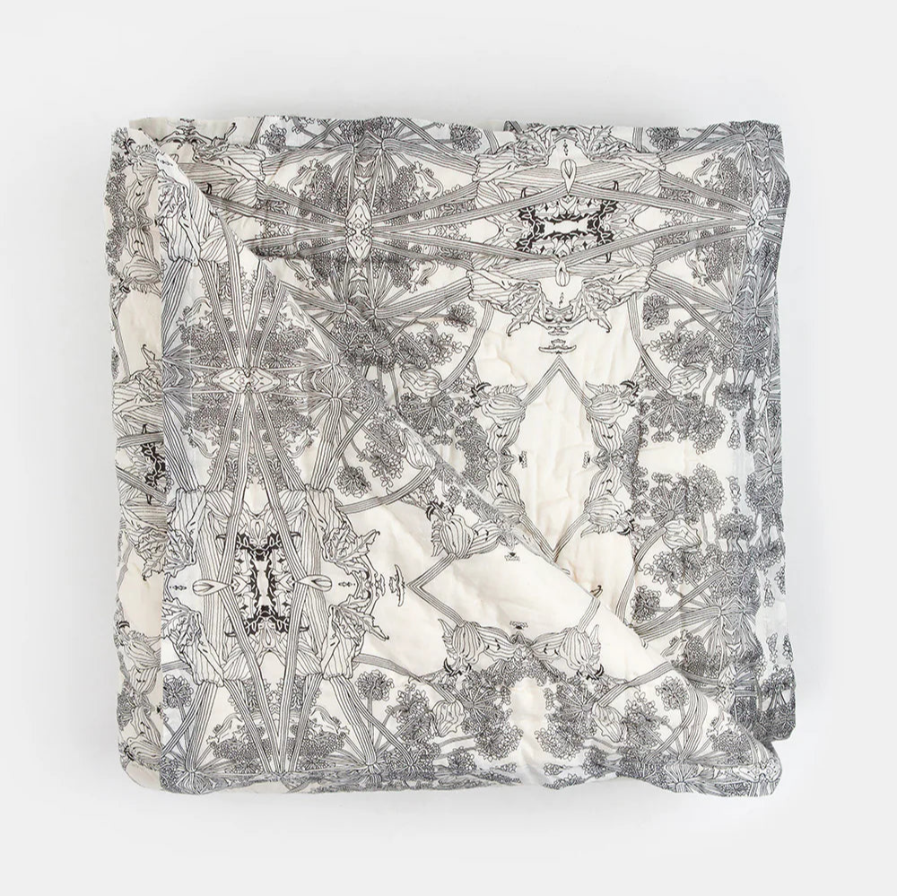 Erica Tanov Cotton Hand-stitched Quilt in Botanicus