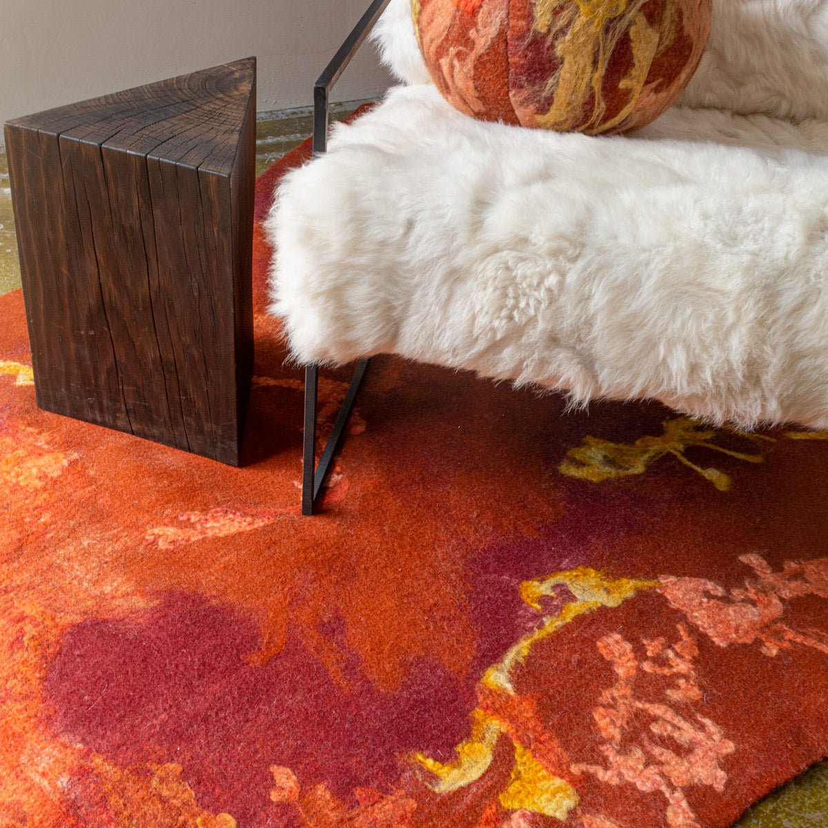 Blood Orange Wool Rug