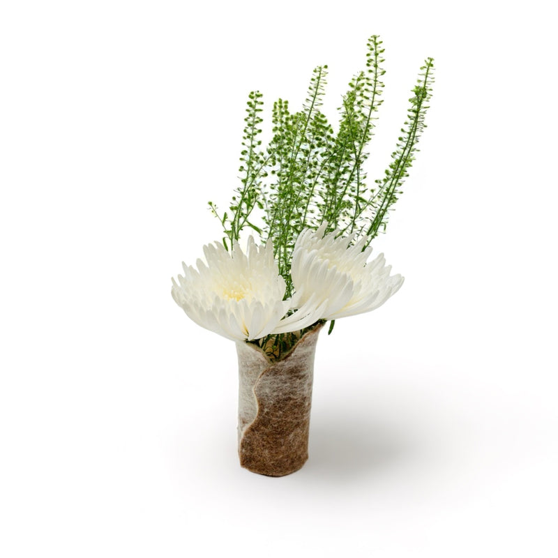 Felted Wool Flower Vase