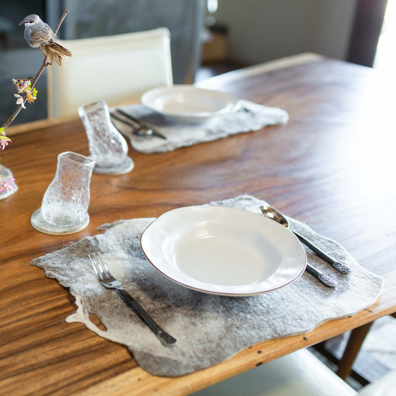Hand-Cut Felted Wool Placemat