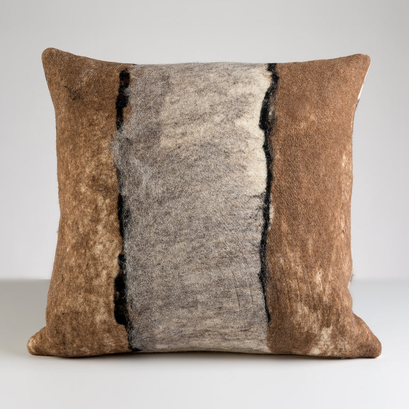 Tahoe Wool Pillow Caramel Brown Lumbar - JG Switzer