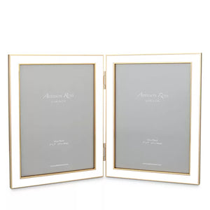 Double White Frame with Gold by Addison Ross