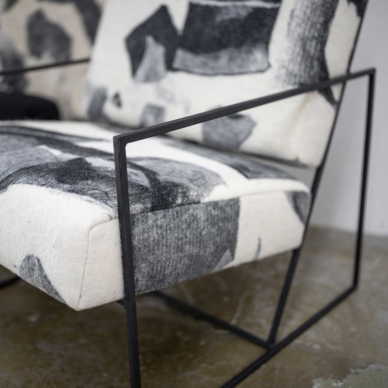 Ziggy Chair in Felted Wool Abstract Fabric by JG SWITZER