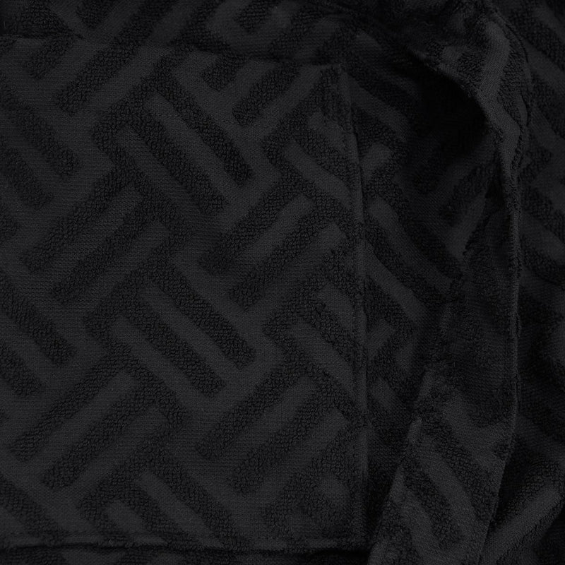 Black Octo Plush Terry Robe by OAS