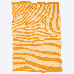 Yellow Maze Lush Terry Beach Towel by OAS