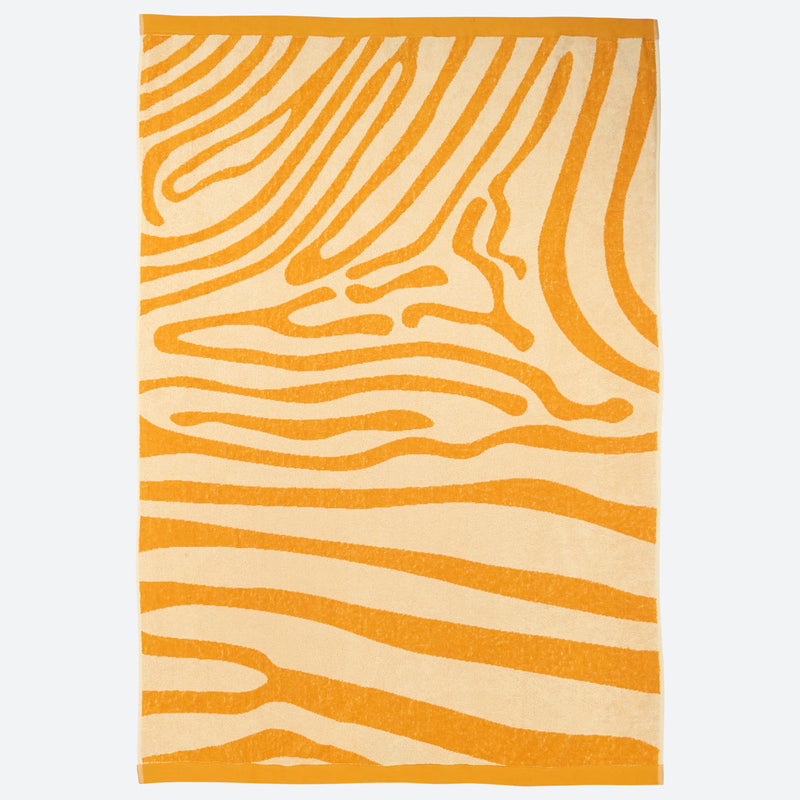 Yellow Maze Lush Terry Beach Towel by OAS