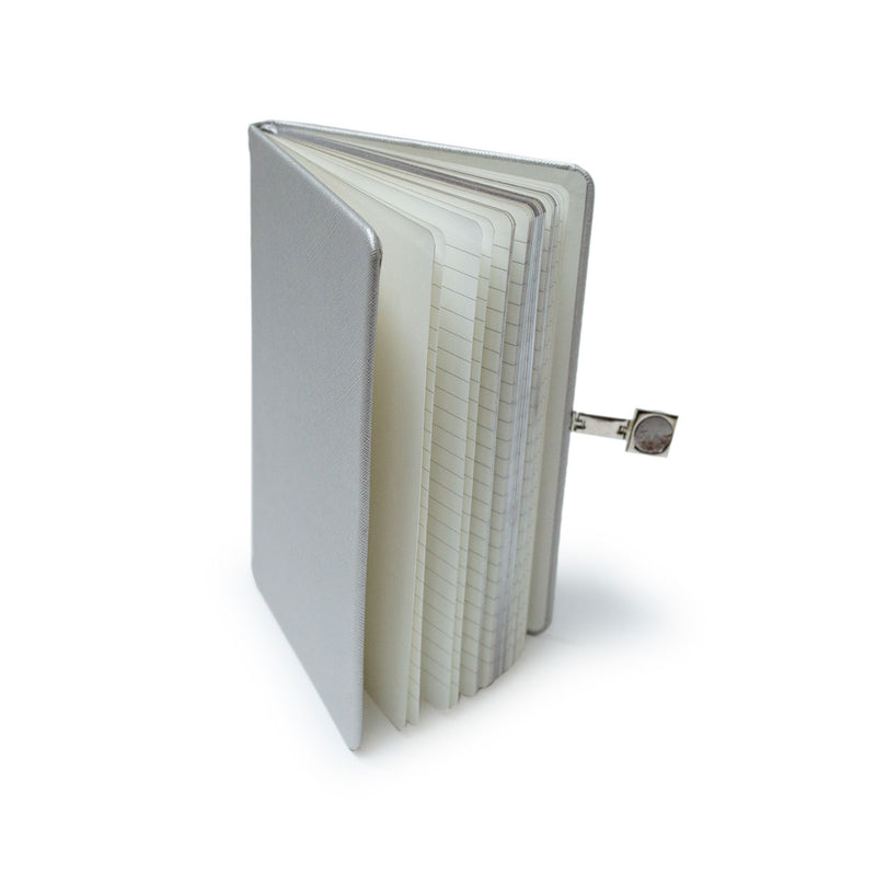 The Perfect Journal - Silver English Made Notebook with Magnetic Clasp