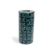 African Candle  - Red Stripes Pillar