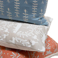 Grasshoppers and Dragonfly Cotton + Linen Pillow
