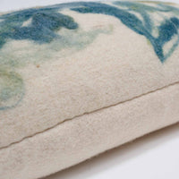 Botanical Indigo Wool Lumbar Pillow 12x22