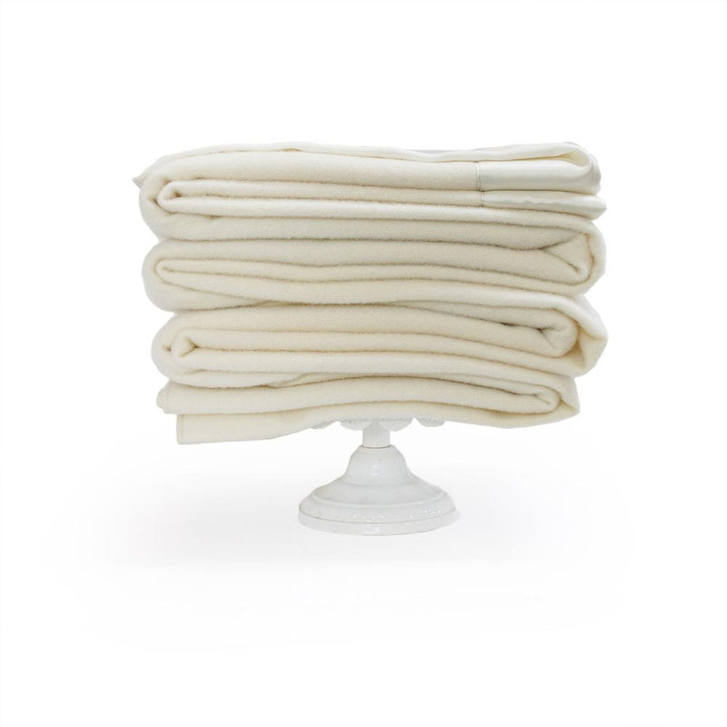 The Whitney 100% Lambswool Blanket with Silk Top Side
