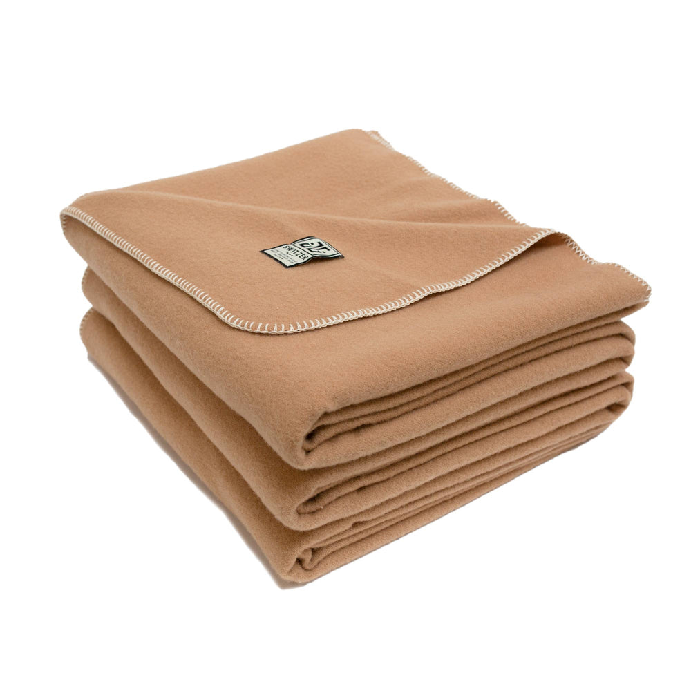 The JG Classic Blanket - 100% Merino in Camel